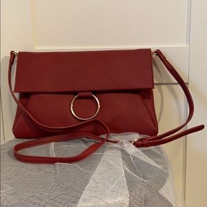 Vegan burgundy crossbody
